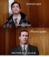 Image result for iPhone vs Android Cartoon Meme