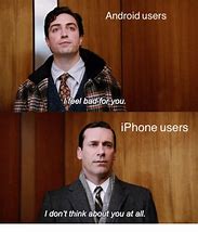Image result for Android vs iPhone Users Meme Podium