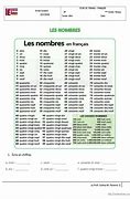 Image result for Les Nombres En Francais a 50