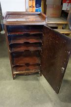 Image result for Antique Record Cabinet with Herringbone Inlay with Needle Cups