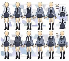 Image result for Anime School Uniform Sketch