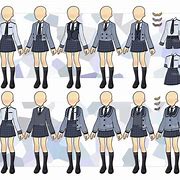 Image result for Girl in School Uniform Drawing