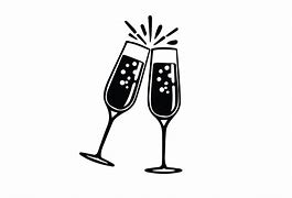 Image result for Champagne Clinking Glasses with Bow Clip Art