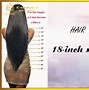 Image result for How Long Is 18 Inches of Hair