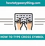 Image result for Cross Keyboard Symbol