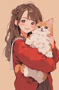 Image result for Anime Girl Holding Cat PFP
