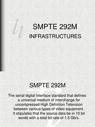 Image result for SMPTE 292M