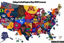 Image result for Map of College Football Teams