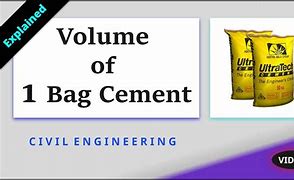 Image result for Cement Bag Cubic Feet