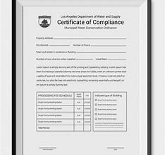 Image result for Certificate of Compliance Example