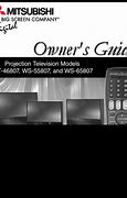 Image result for Mitsubishi 65" TV Rear Projection WS