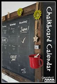 Image result for DIY Chalkboard Wall Calendar