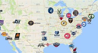 Image result for NBA City Map