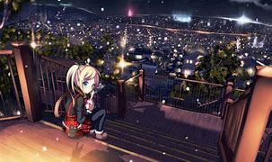 Image result for Anime Girl in Night Tokyo
