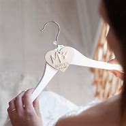 Image result for White Personalized Wedding Dress Hanger