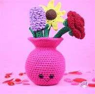 Image result for Crochet Flower Vase