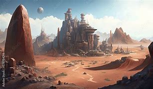 Image result for Sci-Fi Desert City Art