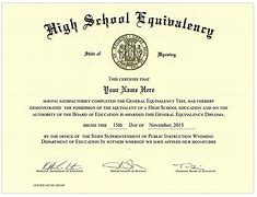 Image result for Ohio GED Certificate