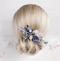 Image result for Small Purple Flower Hair Clips