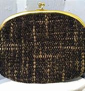Image result for Y2K Brown Carpet Purse That Clasps