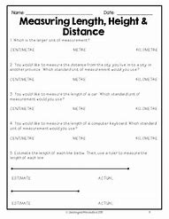 Image result for Length and Distance Worksheet