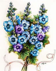 Image result for Beautiful Flowers of Blue Colour in Print Out