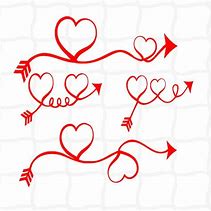 Image result for Double Heart with Arrow Clip Art