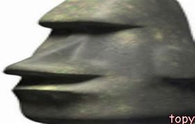 Image result for Moai Emoji Rock Face Meme