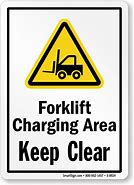 Image result for Forklift Battery Charging Sign