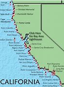 Image result for Map of California Coastline