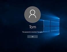 Image result for Window Login Screen Incorrect Password