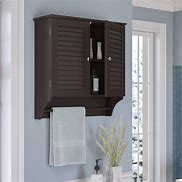 Image result for Brown Bathroom Wall Cabinets