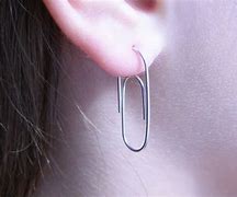 Image result for Silver Paper Clip Earrings