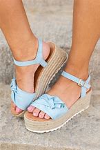 Image result for Pink Blue Wedge Sandals Flip Flops
