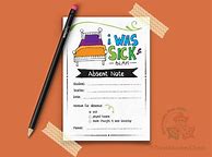 Image result for Kid Sick School Note