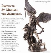 Image result for Saint Michael Prayer Card