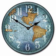 Image result for Old World Map Wall Clock