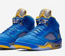 Image result for Jordan 5 Blue White Yellow