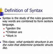 Image result for Syntax and Grammar Definition