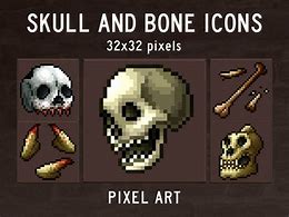 Image result for 2D Skull Pixel Art