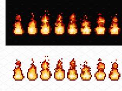 Image result for Pixel Art Fire Animation