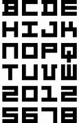 Image result for Square Letter Font