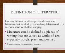 Image result for Literature Mean