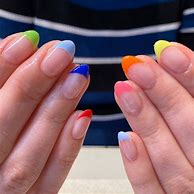 Image result for Colored French Tip Nail Designs
