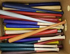 Image result for Multicolor Wooden Baseball Bats