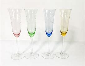 Image result for Color Champagne Glasses