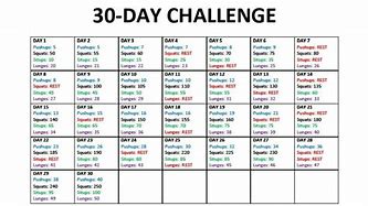 Image result for 30-Day Fitness Challenge Plan