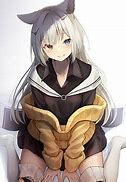 Image result for Brown Curly Hair with Wolf Ears Anime