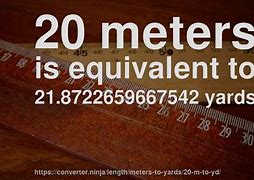 Image result for 20 Meters to Yards