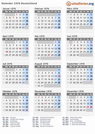 Image result for Calendario 1976